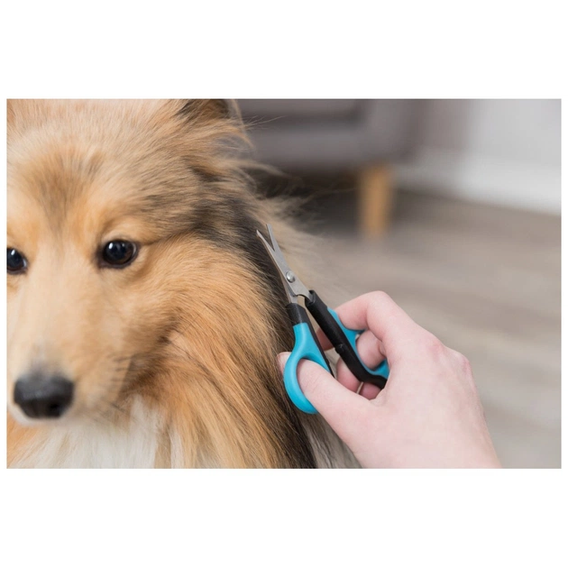 Ножиці для грумінгу Trixie Із закругленими кінцями 9.5 см (4011905023601) - picture 4
