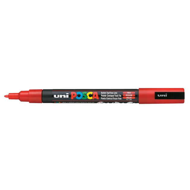 Маркер UNI Posca, 0.9-1.3мм, Червоний (PC-3M.Red) - зображення 1