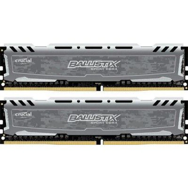 Модуль пам'яті для комп'ютера DDR4 16GB (2x8GB) 2666 MHz Ballistix Sport Gray Micron (BLS2C8G4D26BFSB) - изображение 1