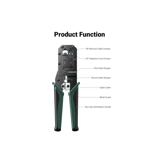 Інструмент Ugreen Обтискні кліщі NW136 Multifunctional Clamp Green (70683) - picture 10