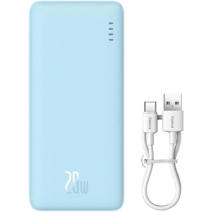 Батарея универсальная Baseus Airpow 20000mAh 20W PD/3.0, QC/3.0, blue (P10022804313-00) изображение 1