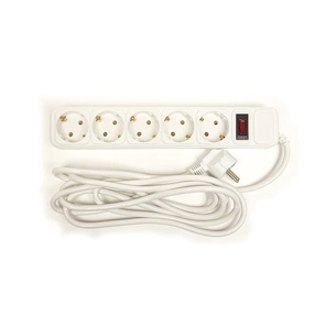Мережевий фільтр живлення PowerPlant 3 м, 5 розеток, евростандарт (JY-1056/3) (PPSA10M30S5) зображення 1
