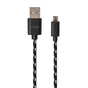 Дата кабель USB 2.0 AM to Micro 5P 2color nylon 1m black Vinga (VCPDCMBN31BK) - зменшене зображення 2