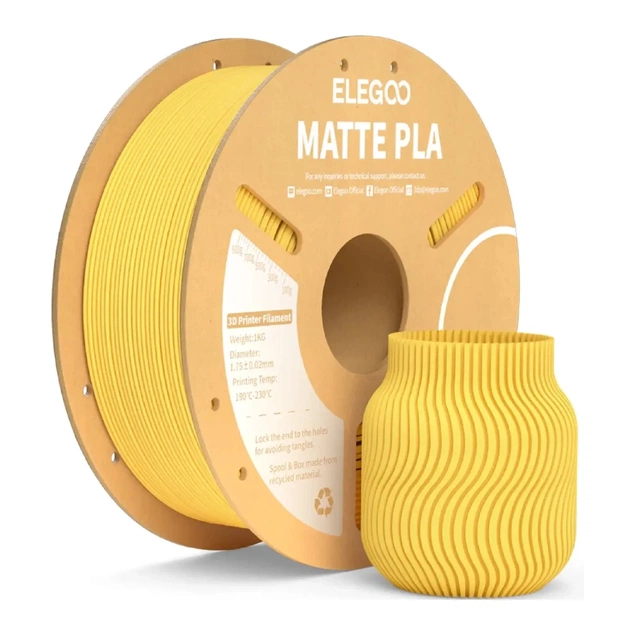Пластик для 3D-принтера ELEGOO PLA matte 1кг, 1.75мм, yellow sun (50.203.0255) - зображення 1