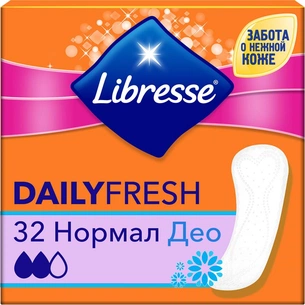 Щоденні прокладки Libresse Daily Fresh Normal Deo, 32 шт (7322540867794) зображення 1