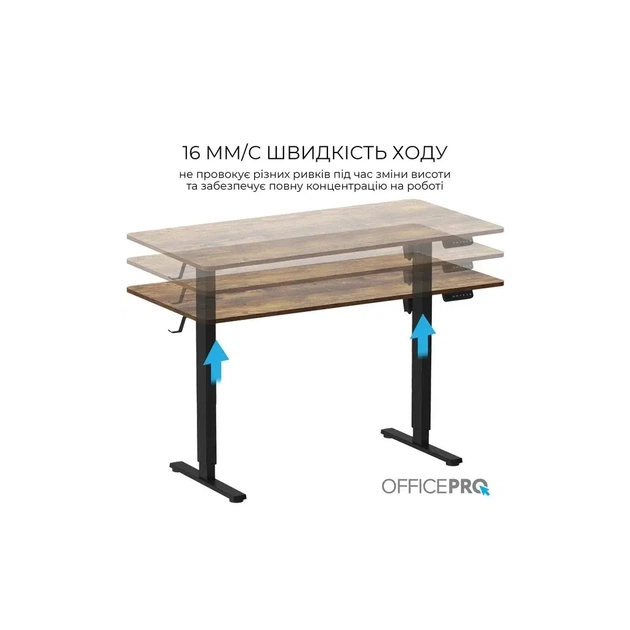 Компьютерный стол OfficePro ODE1470DW Dark Wood/Black (ODE1470DW) - изображение 8