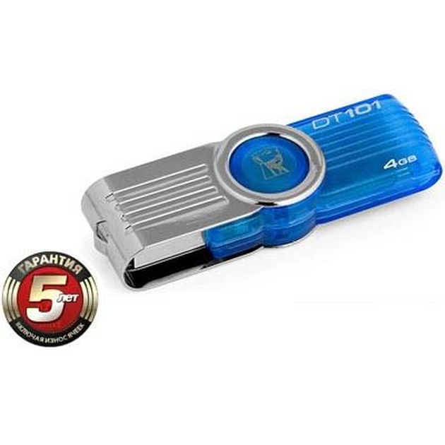 USB флеш накопичувач Kingston 4Gb DataTraveler 101 G2 (DT101G2/4GB/DT101G2/4GBZ) - изображение 1