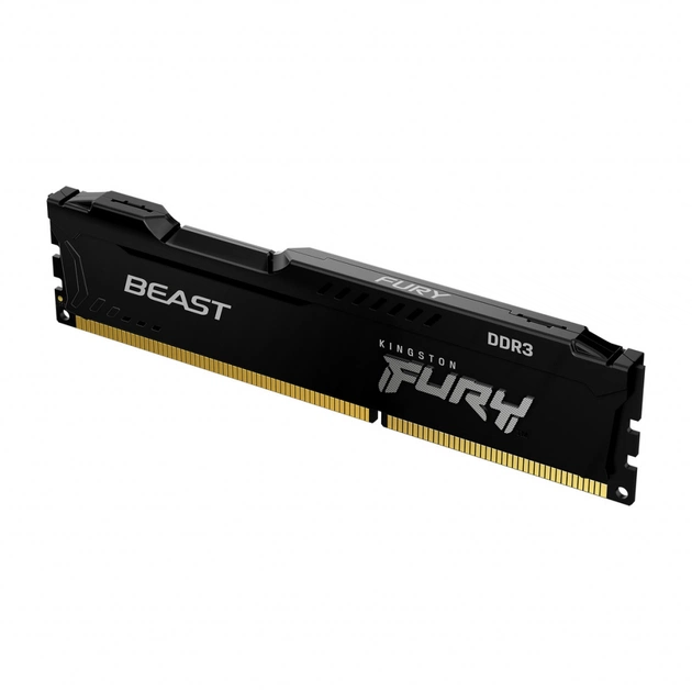 Модуль пам'яті для комп'ютера DDR3 4GB 1866 MHz Fury Beast Black Kingston Fury (ex.HyperX) (KF318C10BB/4) - изображение 1