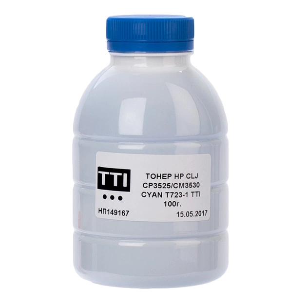 Тонер HP CLJ CP3530/3525 100г CYAN TTI (TSM-T723-1-100) - изображение 1