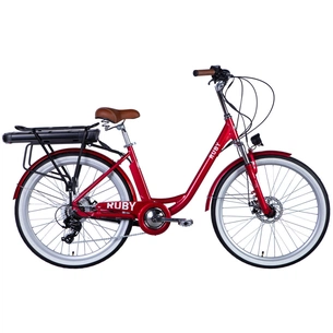 Електровелосипед Dorozhnik eRUBY AM 26" 17" 48B 12.5А*г AL 2024 Червоний (ELB-D-26-184) зображення 1