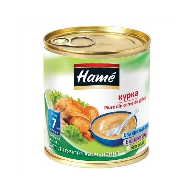 Детское пюре Hame мясное курица, 100 г (8595139726218) - изображение 1