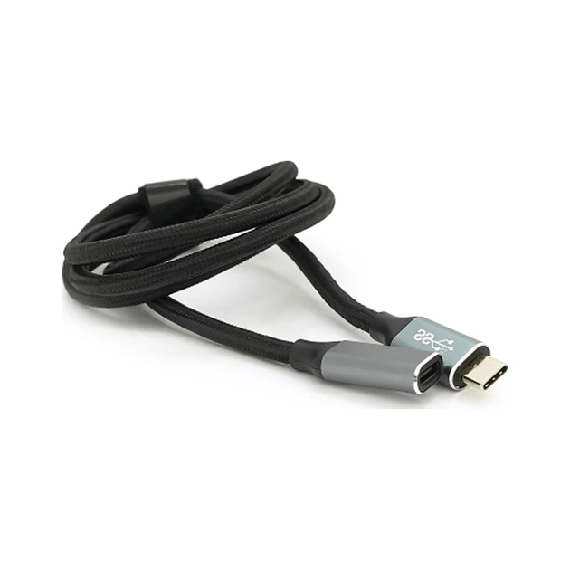 Дата кабель USB-C M/F 1.0m USB 3.2 Gen2 100W 10Gbps 4K60Hz black Voltronic (YT-TC-TC-EXB-1m) - изображение 1