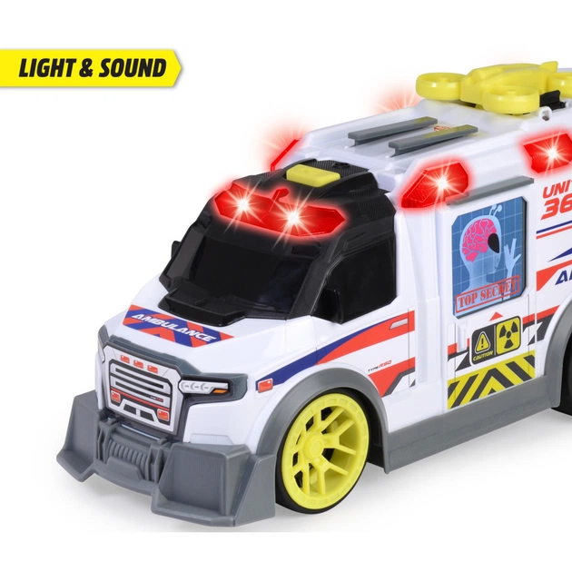 Спецтехніка Dickie Toys Функціональний автомобіль Швидка допомога з аксесуарами зі звуком та світловими ефектами 41 см (3307003) - picture 5