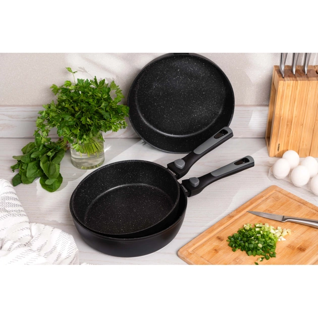 Сковорода Ardesto Gemini Bari, 28см, алюміній, чорний (AR1228B) - picture 4