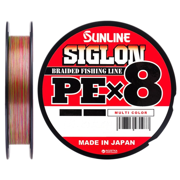 Шнур Sunline Siglon PE х8 150m 0.3/0.094mm 5lb/2.1kg Multi Color (1658.09.96) - изображение 1