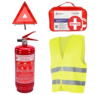 Набор техпомощи Poputchik з Аптечкою АМА1 ДСТУ (ВП-2+Аптечка+Знак+Жилет) (33-031-IS) изображение 1