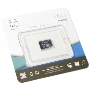 Карта пам'яті T&G 16GB microSDHC class 10 UHS-I (TG-16GBSD10U1-00) зображення 1