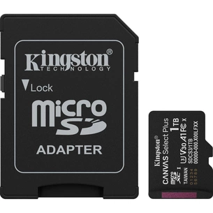 Карта пам'яті Kingston 1TB microSDXC class 10 UHS-I U3 V30 A1 Canvas Select Plus (SDCS3/1TB) зображення 1