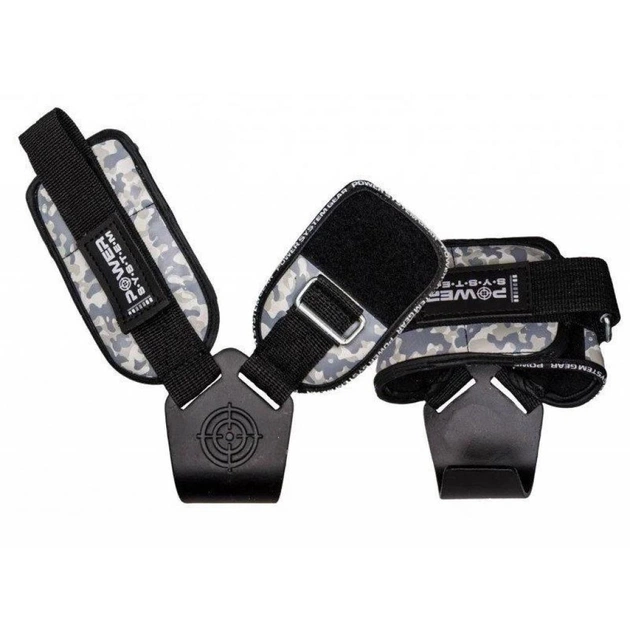 Гаки для тяги на зап'ястя Power System Hooks Camo PS-3370 Black/Grey L (PS_3370_Black/Grey L) - picture 2
