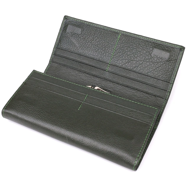 Гаманець ST Leather З натуральної шкіри Зелений (23066) - изображение 6