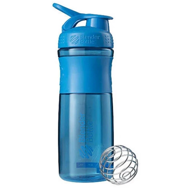 Шейкер спортивний BlenderBottle SportMixer 820ml Cyan ORIGINAL (SM 28oz Cyan) - изображение 1