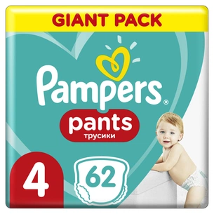 Підгузки Pampers трусики Pants Maxi Розмір 4 (9-15 кг), 62 шт (8001090694638) зображення 1