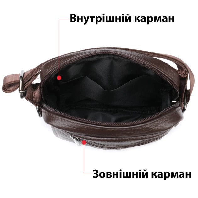 Сумка Vintage Коричнева (14993) - зображення 5