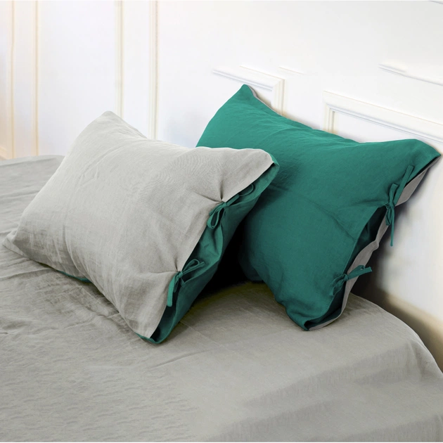 Наволочка MirSon Льон Natural Linen 50х70 Green meadow (2200005372180) - изображение 1