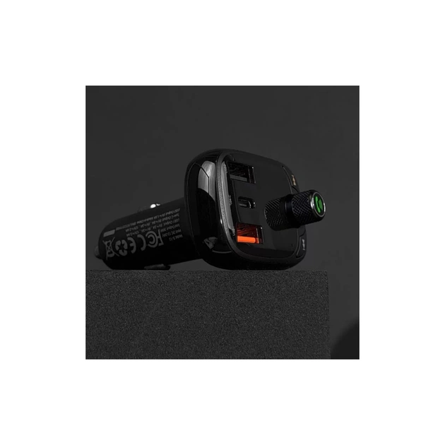 FM модулятор Baseus FM Launcher S-13 2 USB + Type-C (CCMT000101) - picture 8