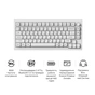Клавіатура Keychron V1 Ultra Keychron Red Switch RGB UA White (V1U-F1-UA) - зменшене зображення 8