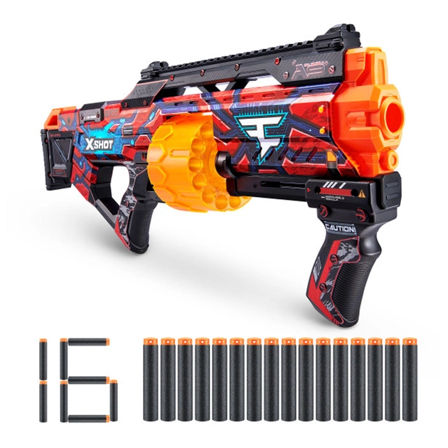 Іграшкова зброя Zuru X-Shot Швидкострільний бластер Skins Last Stand Faze (16 патронів) (36518H) - зображення 1