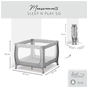 Дитячий манеж Hauck Sleep N Play SQ Nordic Grey (60649-0) - зменшене зображення 5