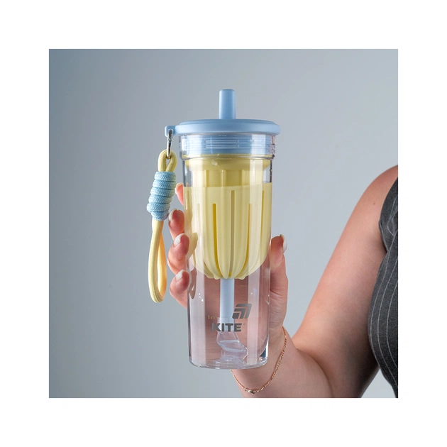 Пляшка для води Kite 650 мл, жовто-блакитний (K25-1219-3) - picture 7