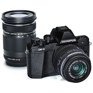 Цифровий фотоапарат Olympus E-M10 mark II Pancake Double Zoom 14-42 + 40-150 Kit B/B/B (V207053BE000) зображення 1