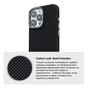 Чохол до мобільного телефона Armorstandart LikeCarbon2 MagCase Apple iPhone 16 Pro Kevlar Black (ARM88381) - зменшене зображення 7