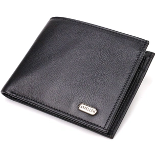 Портмоне Canpellini З натуральної шкіри Чорне (21778) зображення 1