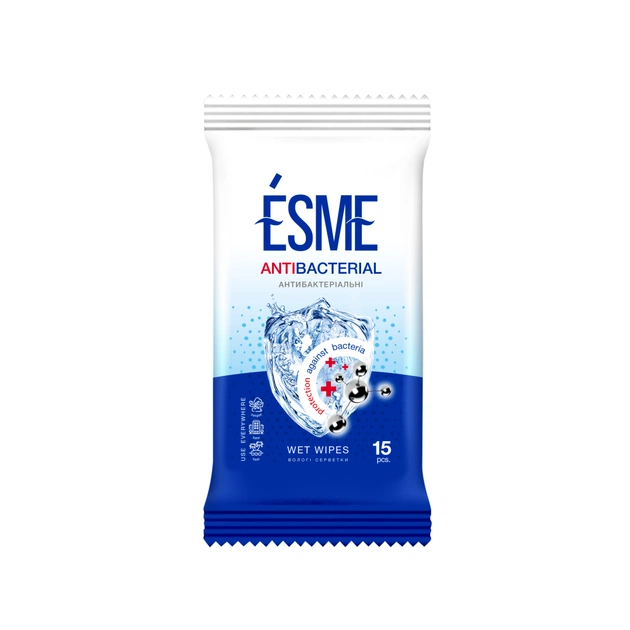 Вологі серветки Esme Antibacterial 60 шт. (4820020268534) - зображення 1