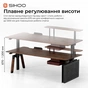 Комп`ютерний стіл Sihoo D07 Walnut/Black (D07B-101/D07J-101-AB) - зменшене зображення 3