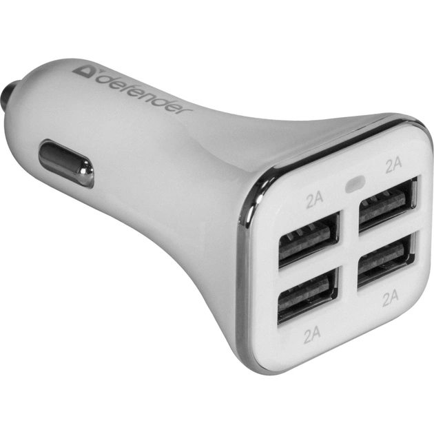 Зарядное устройство Defender UCA-05 авто, 4 порта USB, 5V / 8A (83567) - изображение 1