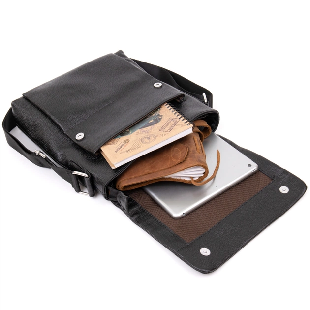 Сумка Vintage З клапаном флотар Чорна (20410) - зображення 7