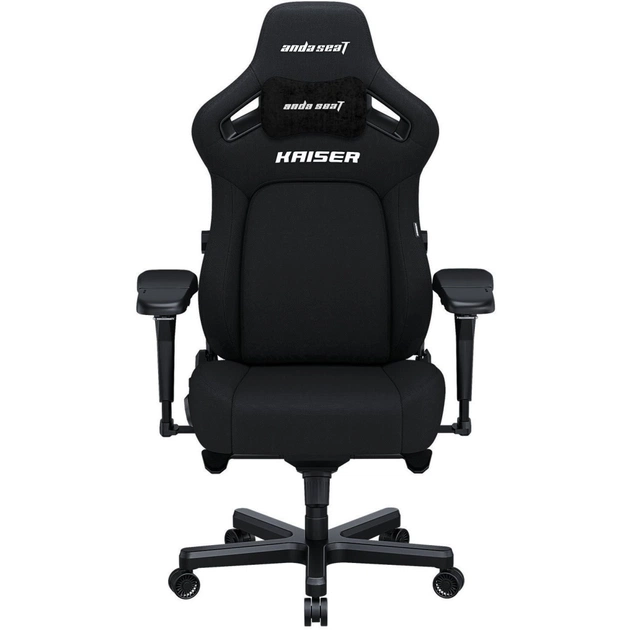 Кресло игровое Anda Seat Kaiser 4 Fabric Size L Black (AD12YDDC-L-20-B-CF) - изображение 1