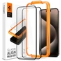 Скло захисне Spigen Apple iPhone 15 Plus Glas.tR AlignMaster FC Black (2P) (AGL06886) - зменшене зображення 1