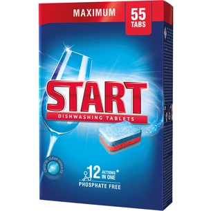 Таблетки для посудомийних машин Start Maximum 55 шт. (4820207100077) изображение 1