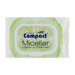 Вологі серветки Ultra Compact З міцелярною водою для зняття макіяжу 25 шт. (8697420535728) зображення 1