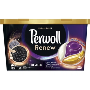 Капсули для прання Perwoll All-in-1 для темних і чорних речей 19 шт. (9000101539691) зображення 1