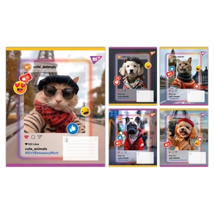 Зошит Yes Cute animals А5 24 аркушів лінія (767730) зображення 1