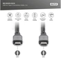 Дата кабель USB-C to USB-C 1.0m USB 4.0 black Digitus (DB-300443-010-S) - зменшене зображення 6