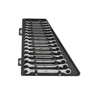 Ключ Milwaukee MAX BITE рожково-накидний з тріскачкою, 15шт, 8-22мм (4932464994) зображення 1