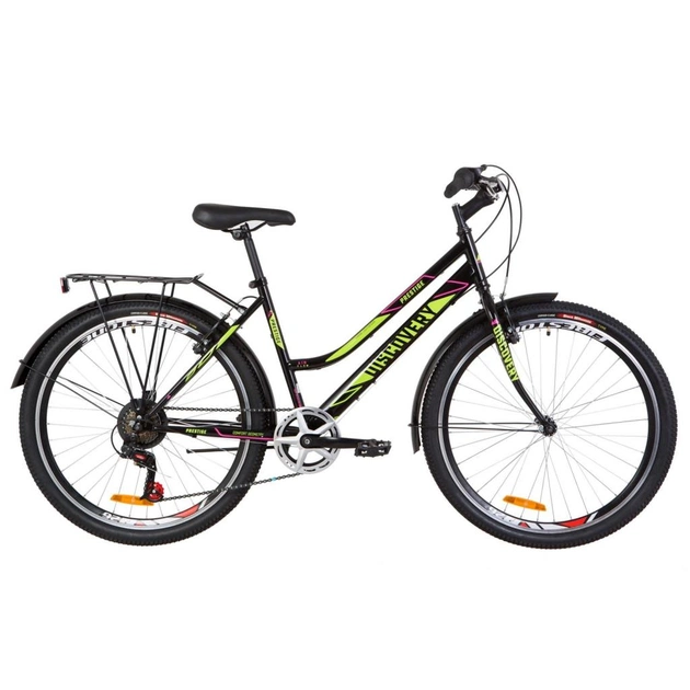 Велосипед Discovery PRESTIGE WOMAN 17" 2019 чорно-салатовий з малиновим (OPS-DIS-26-204) - изображение 1