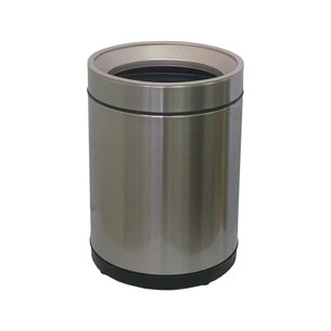Контейнер для сміття JAH круглий без кришки з внутрішнім відром срібний металік 10 л (7039) изображение 1